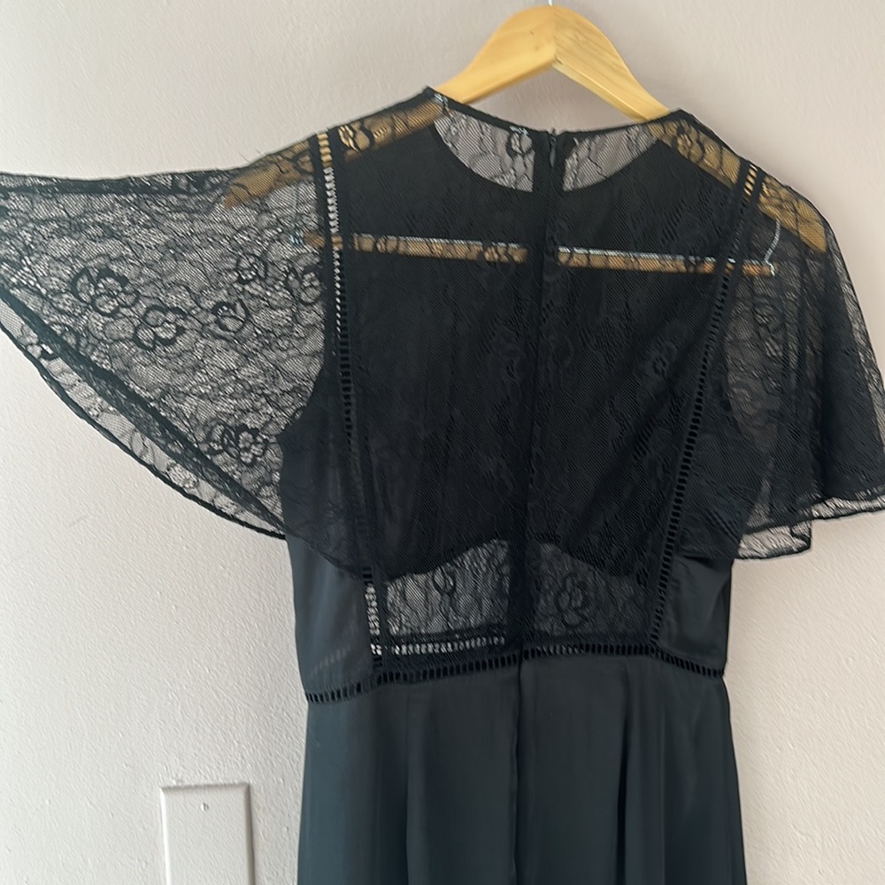 Zara satin and lace black dress. Size 4.
